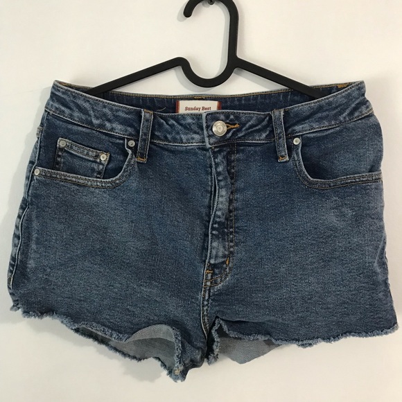 Aritzia Sunday Best Okinawa Denim Shorts - Picture 1 of 6